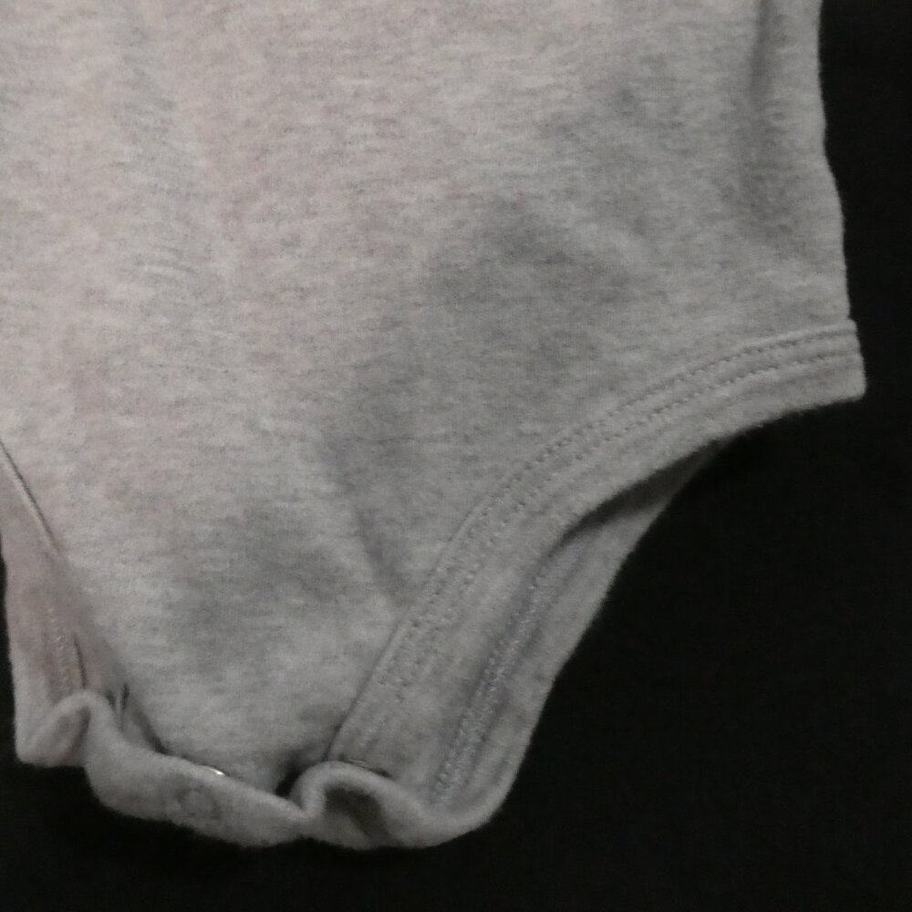 PEKKLE 24 months Grey Rockstar Guitar Baby Bodysuit With Red Striped Sleeves - Picture 9 of 15